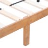 King Size Solid Wood Platform Bed, No Box Spring Needed, Strong Wood Slat Support, Easy Assembly