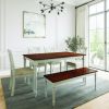 Lafayette Medium Brown and White Wood Dining Table