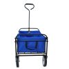 Folding Wagon Garden Shopping Beach Cart (blue)