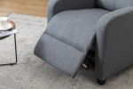 Push Recliner for the Elderly with Massage Therapy and Heat, Small Sofa Suitable for Living Room& Bed Room, Grey