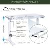 Glass tabletop standing desk White