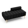 53.2" Width Modern End of Bed Bench Sherpa Fabric Upholstered 2 Seater Sofa Couch Entryway Ottoman Bench Fuzzy Sofa Stool Footrest Window Bench with G