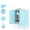 Metal Storage Locker Cabinet, Adjustable Shelves Free Standing Sideboard Steel Cabinets for Office,Home