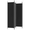 4-Panel Room Divider Black 78.7"x78.7" Fabric