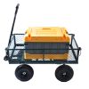 Wagon Cart Garden cart trucks make it easier to transport firewood (green)