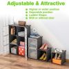 Cube Storage 12-Cube Bookshelf Closet Organizer Storage Shelves Shelf Cubes Organizer DIY Square Closet Cabinet Shelves, Black