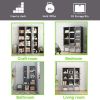 Cube Storage 12-Cube Bookshelf Closet Organizer Storage Shelves Shelf Cubes Organizer DIY Square Closet Cabinet Shelves, Black