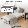 Made in Italy Rollaway Folding Bed with Memory Foam Mattress and Dust-Proof Bag