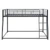 Metal Floor Bunk Bed, Full XL over Queen, Black (Expected to arrive at 11.10)