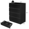 FCH Wood Simple 4-Drawer Dresser Black