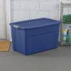 35 Gallon Latch Tote Plastic, Stadium Blue, Set of 4