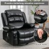 Massage Swivel Rocker Recliner Chair with Vibration Massage and Heat Ergonomic Lounge Chair for Living Room with Rocking Function and Side Pocket 2 Cu