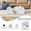 Modern MDF Coffee Table with Marble Pattern - 39.37x23.62x11.81 inches - Stylish and Durable Design