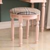 Dresser Three-Fold Square Mirror Drawers Roman Column Table/Stool Fluorescent Pink