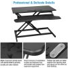 Height Adjustable Standing Desk Converter Workstation Sit Stand Dual Monitor Laptop Desk Riser Tabletop