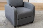 Push Recliner for the Elderly with Massage Therapy and Heat, Small Sofa Suitable for Living Room& Bed Room, Grey