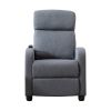 Push Recliner for the Elderly with Massage Therapy and Heat, Small Sofa Suitable for Living Room& Bed Room, Grey