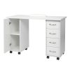 FCH Manicure Nail Table with Drawer White