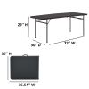 6 Foot Bi-Fold Plastic Folding Table, White