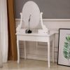 FCH With Light Bulb Single Mirror 5 Drawer Dressing Table White(=60709581)