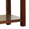 End Table Dark Cherry Open Shelf Natural Wood Grain Design 1pc Table Living Room Furniture