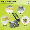 Miibox Vegetable Chopper with Container 22-in-1 Veggie Choppers and Dicers Food Chopper Cutter for Onion Tomato Multi Kitchen Tool with Lemon Squeezer