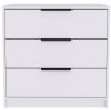 Kaia 3 Drawers Dresser; Superior Top -White