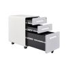 3 Drawer File Cabinet with Lock; Metal Filling Cabinets for Office Home; Rolling Mobile File Cabinets for Legal Letter on Wheels Under Desk Design