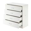 MDF Wood Simple 4-Drawer Dresser White