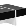 ON-TREND Contemporary Rectangle Design Living Room Furniture, Modern High Gloss Surface Cocktail Table, Center Table for Sofa or Upholstered Chairs, 4