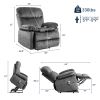 39.4" Wide Oversize Big Man Modern Velvet Power Lift Assist Recliner With Heating and Massage