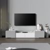 Modern TV Stand for 70" TV with Large Storage Space, Magnetic Cabinet Door, Entertainment Center for Living Room,Bedroom