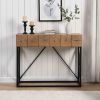 43.31'' Luxury Wood Sofa Table, Industrial Console Table for Entryway, Hallway Tables with Two Drawers for Living Room