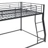 Metal Floor Bunk Bed, Full XL over Queen, Black (Expected to arrive at 11.10)