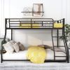 Metal Floor Bunk Bed, Twin XL over Queen, Black (Expected to arrive at 11.10)