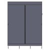 71" Portable Closet Wardrobe Clothes Rack Storage Organizer with Shelf Gray