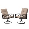 Outdoor Swivel Chairs, Patio Chair Rocker with Cushion (Set of 2)