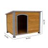 Dog House Outdoor & Indoor Heated Wooden Dog Kennel for Winter with Raised Feet Weatherproof for Large Dogs