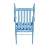 wooden porch rocker chair blue