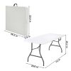 6 Foot Folding Table In White Speckle