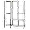 71" Portable Closet Wardrobe Clothes Rack Storage Organizer with Shelf Gray