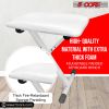 5Core Portable Piano Keyboard Music X-Style Adjustable Padded Stool Chair Seat Bench White KBB 02 WH