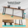 EVAJOY 70.9'Console Table, Industrial Sofa Table with 3 Outlets and 2 USB Ports