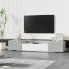 Modern TV Stand for 70" TV with Large Storage Space, Magnetic Cabinet Door, Entertainment Center for Living Room,Bedroom