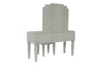 Luxurious Majestic Classic White Color Vanity Set w Stool 3-Storage Drawers 1pc Bedroom Furniture Set Tri-Fold Mirror