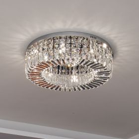Simple European Creative Living Room Postmodern Crystal Ceiling Light (Option: Silver-60cm)
