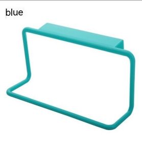 Cabinet Door Back Hook Gloves Rag Bathroom Storage Rack Nail-free Storage (Color: Blue)