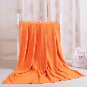 Large Cotton Absorbent Quick Drying Lint Resistant Towel (Option: Orange red extra thick-90x190cm)