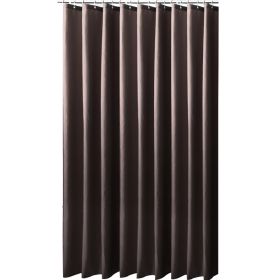 Waterproof Shading Shower Partition Curtain Punch-free (Option: Coffee Color-80 Width 180 Height Hook)