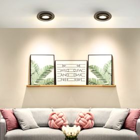 Square Round LED Embedded Elephant Trunk Lamp Living Room Ceiling Corridor Spotlight (Option: Black 15W opening120mm-Single head round-3000k)